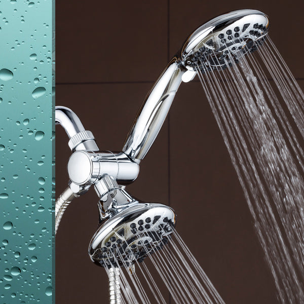 AquaDance® 3325 High Pressure 3-way Twin Shower Combo Lets You Enjoy Two 4.15" 6-Setting Showers Separately or Together! Officially Independently Tested to Meet Strict US Quality & Performance Standards!