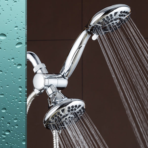 AquaDance® 3325 High Pressure 3-way Twin Shower Combo Lets You Enjoy Two 4.15" 6-Setting Showers Separately or Together! Officially Independently Tested to Meet Strict US Quality & Performance Standards!