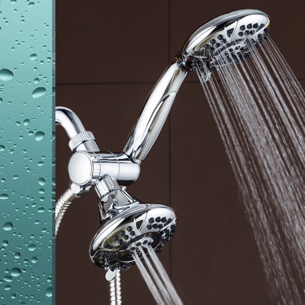AquaDance® 3325 High Pressure 3-way Twin Shower Combo Lets You Enjoy Two 4.15" 6-Setting Showers Separately or Together! Officially Independently Tested to Meet Strict US Quality & Performance Standards!
