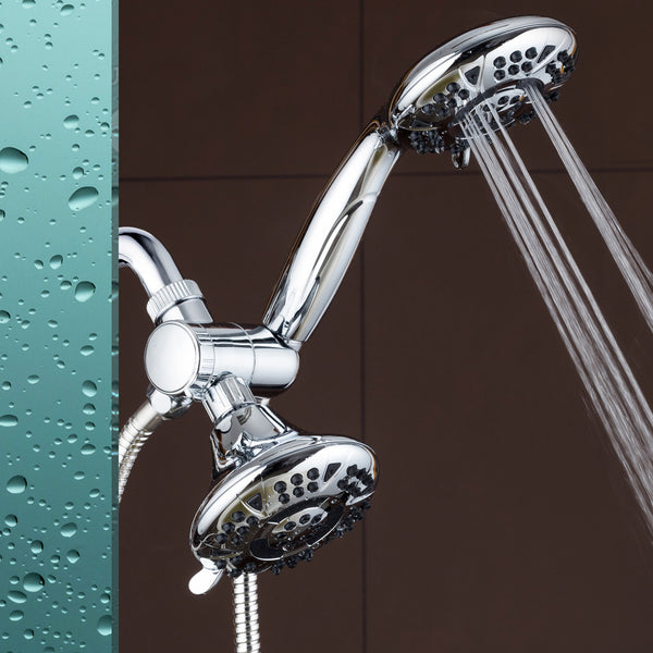 AquaDance® 3325 High Pressure 3-way Twin Shower Combo Lets You Enjoy Two 4.15" 6-Setting Showers Separately or Together! Officially Independently Tested to Meet Strict US Quality & Performance Standards!