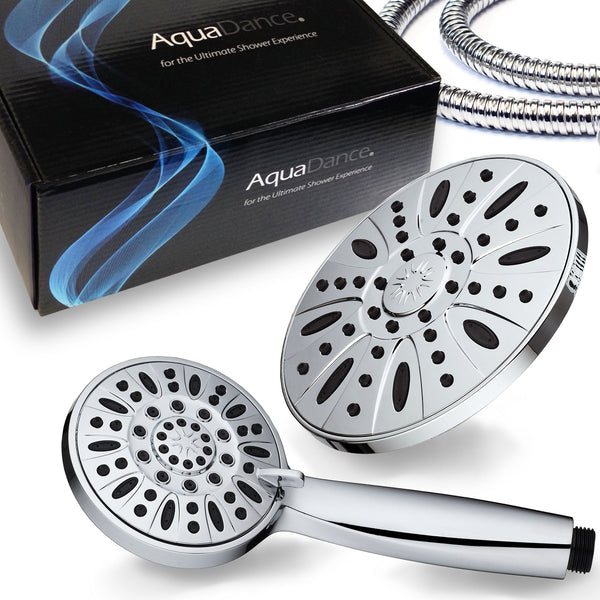 AquaDance® 3327 7" Premium High Pressure 3-way Rainfall Shower Combo Combines the Best of Both Worlds - Enjoy Luxurious Rain Showerhead and 6-setting Hand Held Shower Separately or Together!