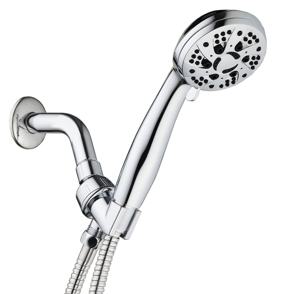 AquaDance® HL0805CP High Pressure 6-Setting 3.5" Chrome Face Handheld Shower with Hose for the Ultimate Shower Experience! Officially Independently Tested to Meet Strict US Quality & Performance Standards!