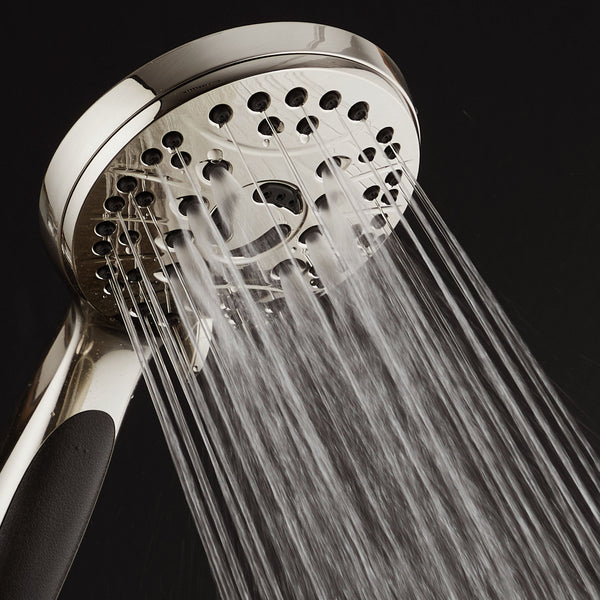 Copy of AquaSpa by AquaDance® HL2116BN High Pressure 6-setting Luxury Handheld Shower Head – 6 Foot Stainless Steel Hose – Anti Clog Jets – Anti Slip Grip – All Brushed Nickel Finish – Top US Brand – Includes Extra Wall Bracket