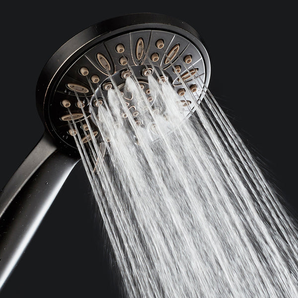 AquaDance® HL2103ORB High Pressure 6-Setting Oil Rubbed Bronze 4" Handheld Shower with Hose for the Ultimate Shower Experience! Officially Independently Tested to Meet Strict US Quality & Performance Standards
