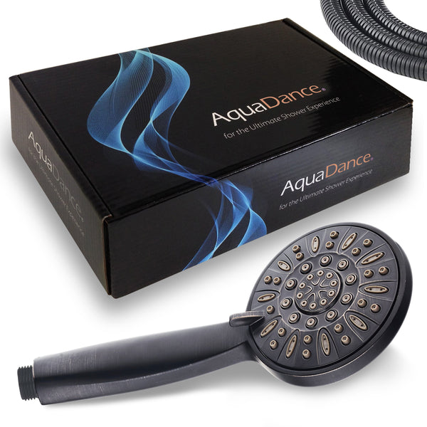 AquaDance® HL2103ORB High Pressure 6-Setting Oil Rubbed Bronze 4" Handheld Shower with Hose for the Ultimate Shower Experience! Officially Independently Tested to Meet Strict US Quality & Performance Standards