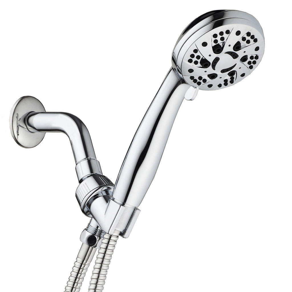 AquaDance® 3312 High Pressure 6-Setting 3.5" Chrome Face Handheld Shower with Hose for the Ultimate Shower Experience! Officially Independently Tested to Meet Strict US Quality & Performance Standards!