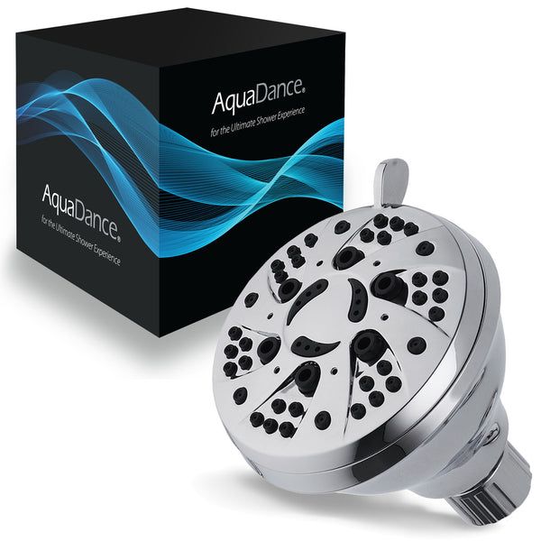 AquaDance® 3301 Chrome Finish 6-Setting Shower Head for Maximum Power. Enjoy Spiral High Performance Luxury Even Under Low Water Pressure!