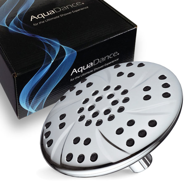 AquaDance® 3309 Large 6 inch Rainfall Shower Head by AquaDance • High Pressure •Premium Chrome Finish • Angle Adjustable • Easy To Clean • Independently Tested to Meet Strict US Quality & Performance Standards