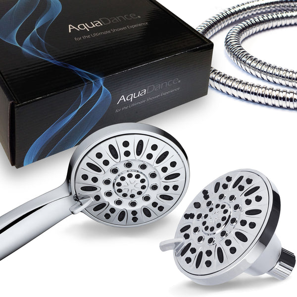AquaDance® 3323 Total Chrome Premium High Pressure 48-setting 3-Way Combo for The Best of Both Worlds – Enjoy Luxurious 6-setting Rain Shower Head and 6-Setting Hand Held Shower Separately or Together