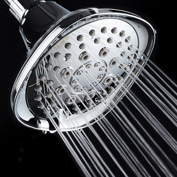 AquaDance® 3374 Hot Oval Square Style! 6-setting High-Pressure Luxury Shower Head. Angle Adjustable, Solid Brass Connection Nut, All-Chrome Finish. Premium Quality Exclusive Showerhead from Top American Manufacturer