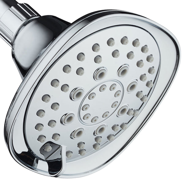 AquaDance® 3374 Hot Oval Square Style! 6-setting High-Pressure Luxury Shower Head. Angle Adjustable, Solid Brass Connection Nut, All-Chrome Finish. Premium Quality Exclusive Showerhead from Top American Manufacturer