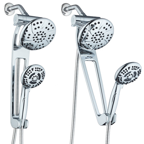AquaDance 6" 3-Way Rainfall Shower Combo - High Pressure Dual Shower Head