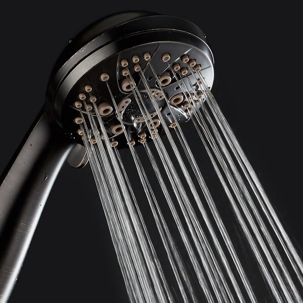 AquaDance® 4312 High Pressure 6-Setting Hand Held Shower Head with Extra-Long 6 Foot Hose & Bracket – Anti-Clog Nozzles – USA Standard Certified – Top U.S. Brand – Oil Rubbed Bronze