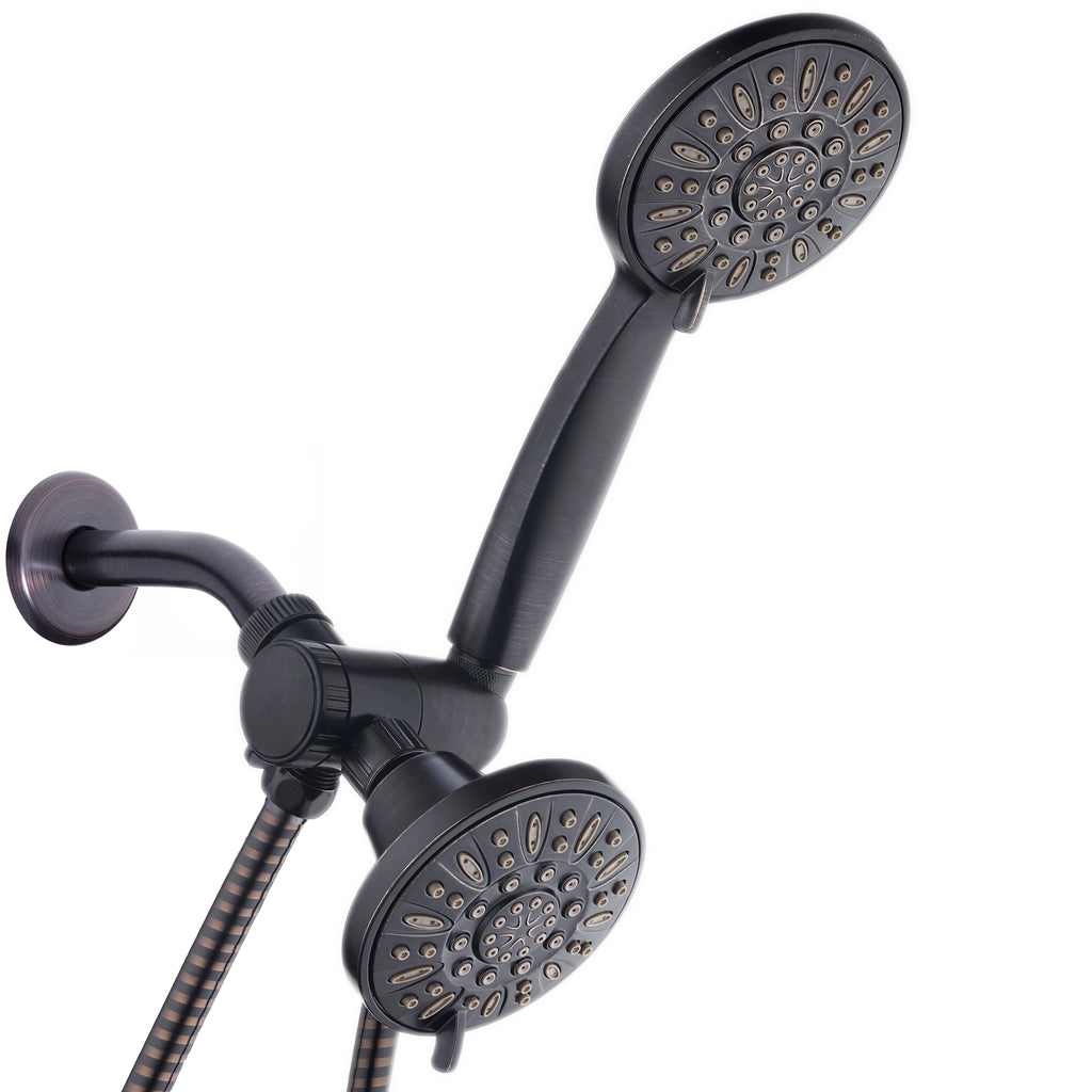 AquaDance® 4323 Oil Rubbed Bronze Premium High Pressure 48-setting 3-Way Combo for The Best of Both Worlds – Enjoy Luxurious 6-setting Rain Shower Head and 6-Setting Hand Held Shower Separately or Together!