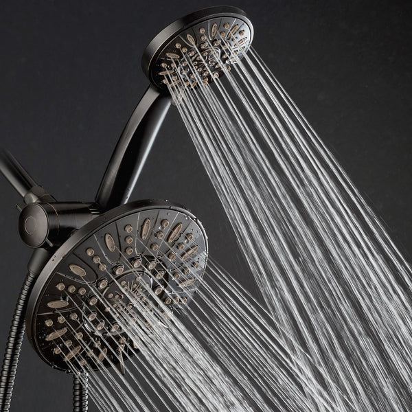 AquaDance® 4328 Oil Rubbed Bronze 7" Premium High Pressure 3-Way Rainfall Combo with Extra Long 72 inch Hose – Enjoy Luxury 6-Setting Rain Showerhead and Matching Hand Held Shower Separately or Together!
