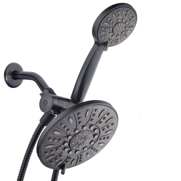 AquaDance® 4328 Oil Rubbed Bronze 7" Premium High Pressure 3-Way Rainfall Combo with Extra Long 72 inch Hose – Enjoy Luxury 6-Setting Rain Showerhead and Matching Hand Held Shower Separately or Together!