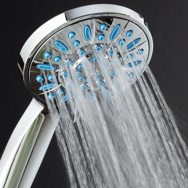 AquaDance® Antimicrobial/Anti-Clog High-Pressure 6-setting Hand Shower Microban Nozzle Protection from Growth of Mold, Mildew & Bacteria, Chrome