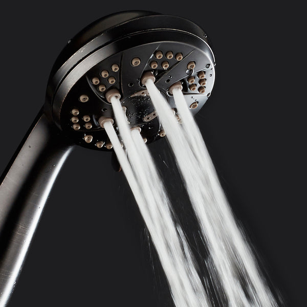 AquaDance® 7312 High Pressure 6-Setting Oil Rubbed Bronze Handheld Shower with Hose for the Ultimate Shower Experience! Officially Independently Tested to Meet Strict US Quality & Performance Standards!