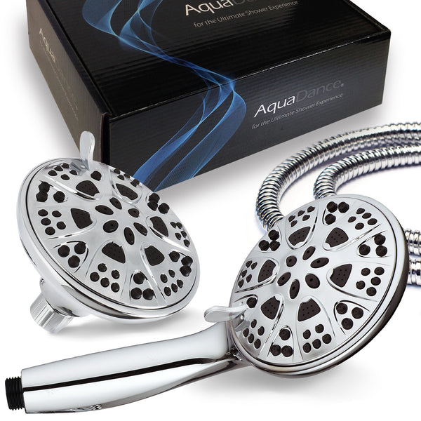 AquaDance® 3324 Giant 5" 30 Mode All Chrome 3-way High Power Combo. Use Shower Head & Handheld Separately or Together! Officially Independently Tested to Meet Strict US Quality & Performance Standards!